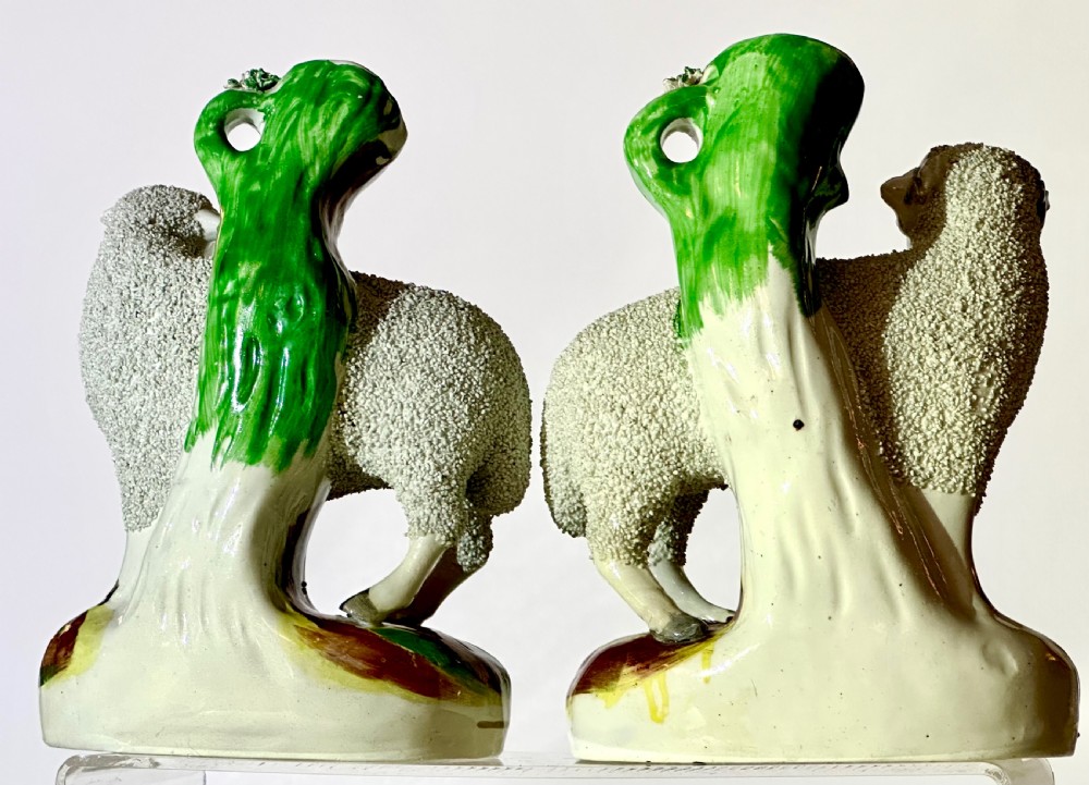 Pair of Staffordshire Ewe and Ram Spill Vases View V