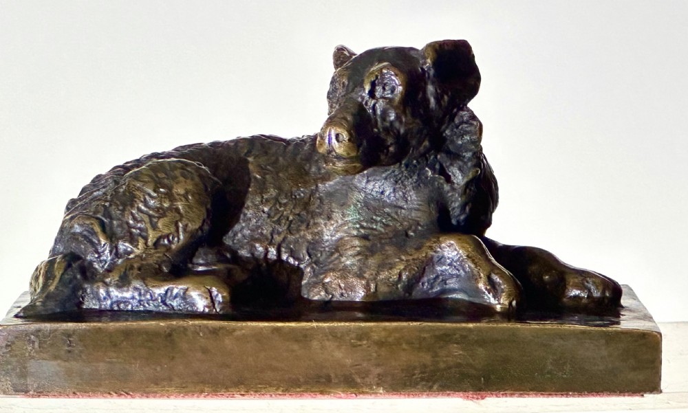 Bronze Dog Paperweight. View III