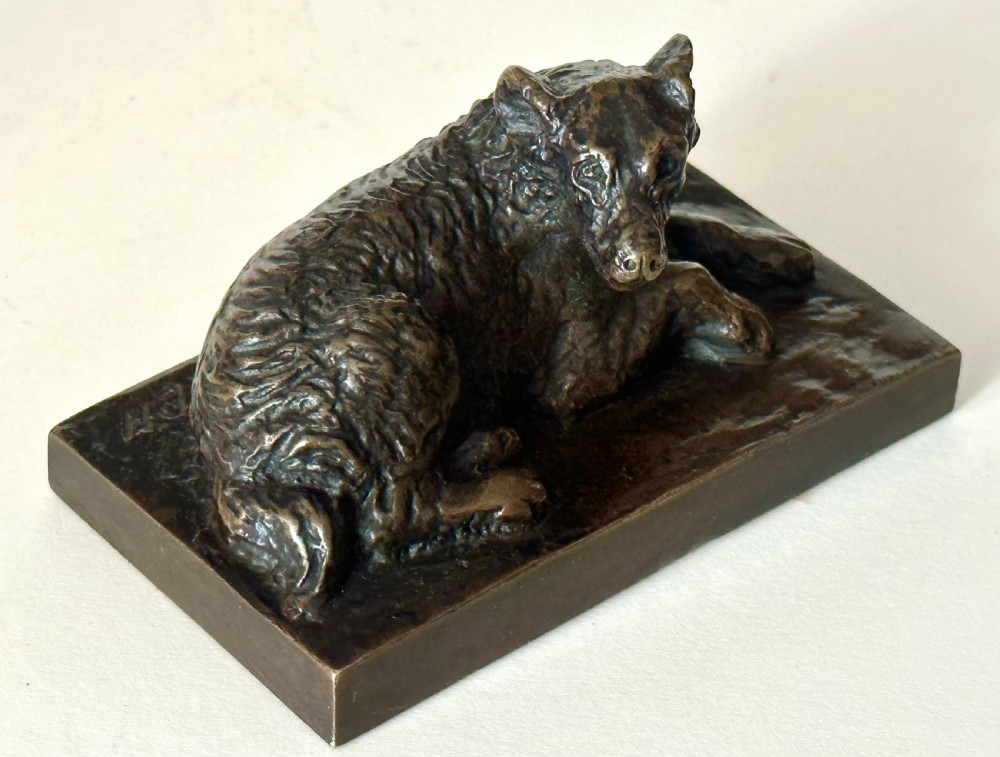 Bronze Dog Paperweight. View IV