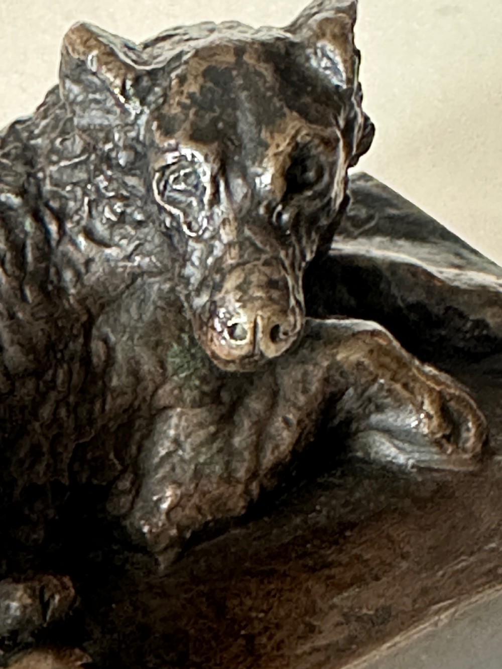 Bronze Dog Paperweight. View V