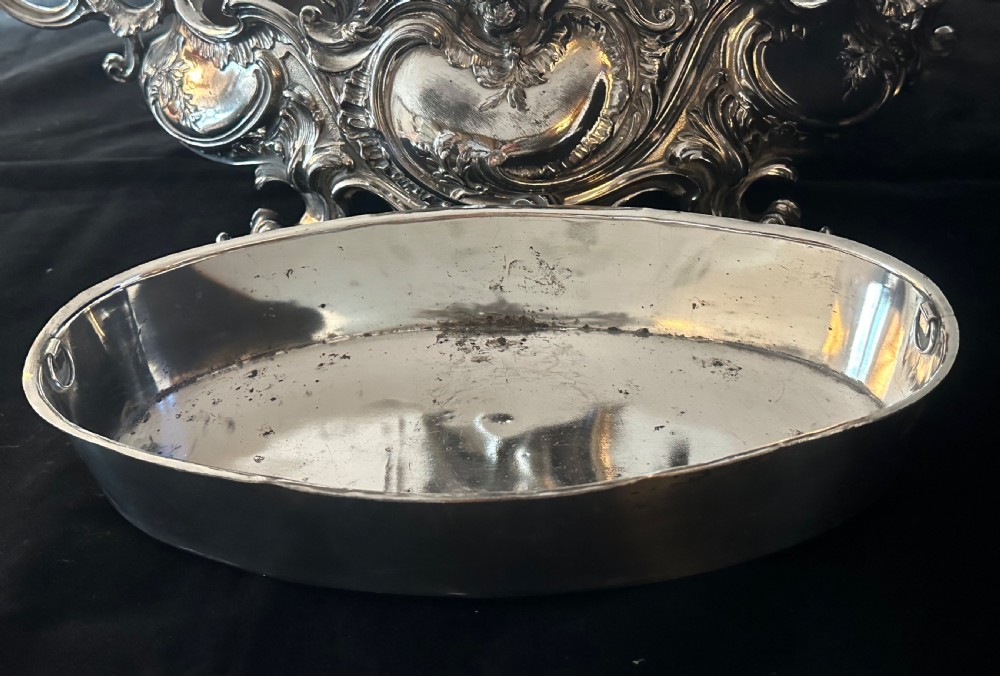 French Silver Plated Jardiniere of Large Proportion View VI