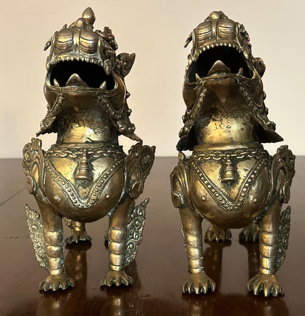 Pair of Chinese Foo Dog Censers  View IX