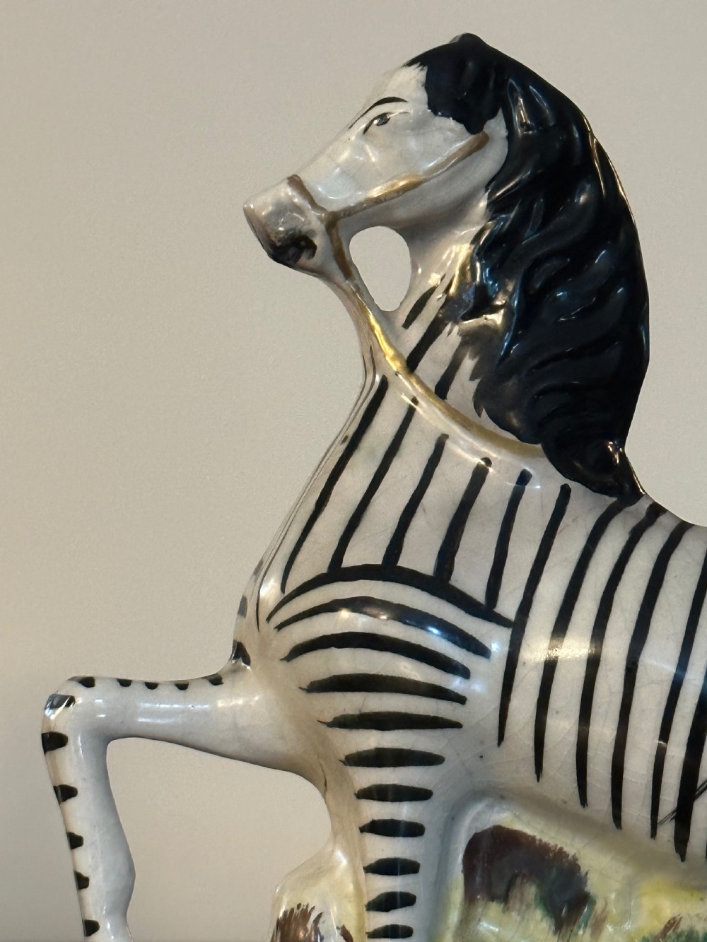 Pair of Staffordshire Zebra 19th Century View III