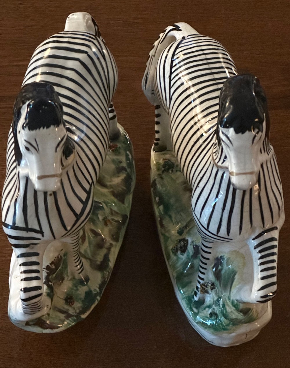 Pair of Staffordshire Zebra 19th Century View VII