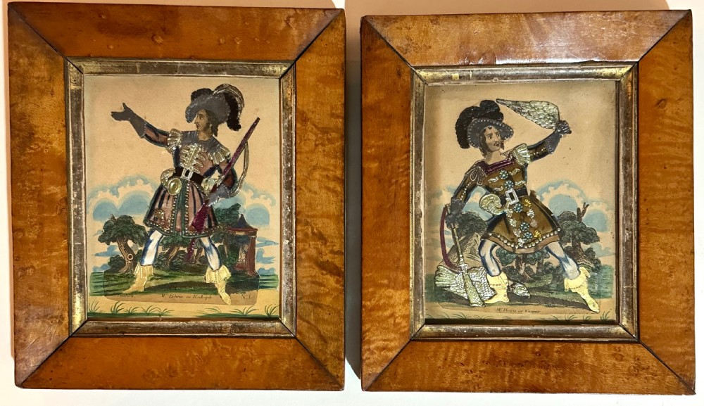 Pair of Regency Tinsel pictures