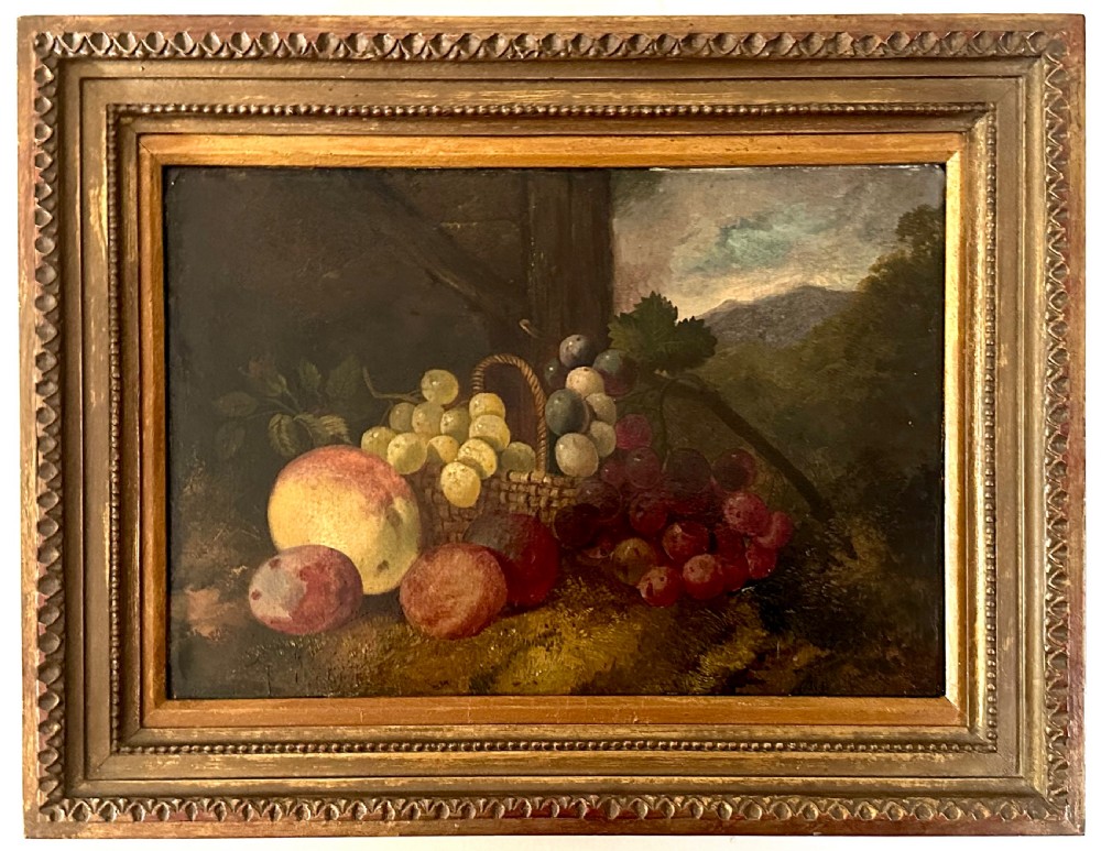 Norwich School Still life, Oil on Board