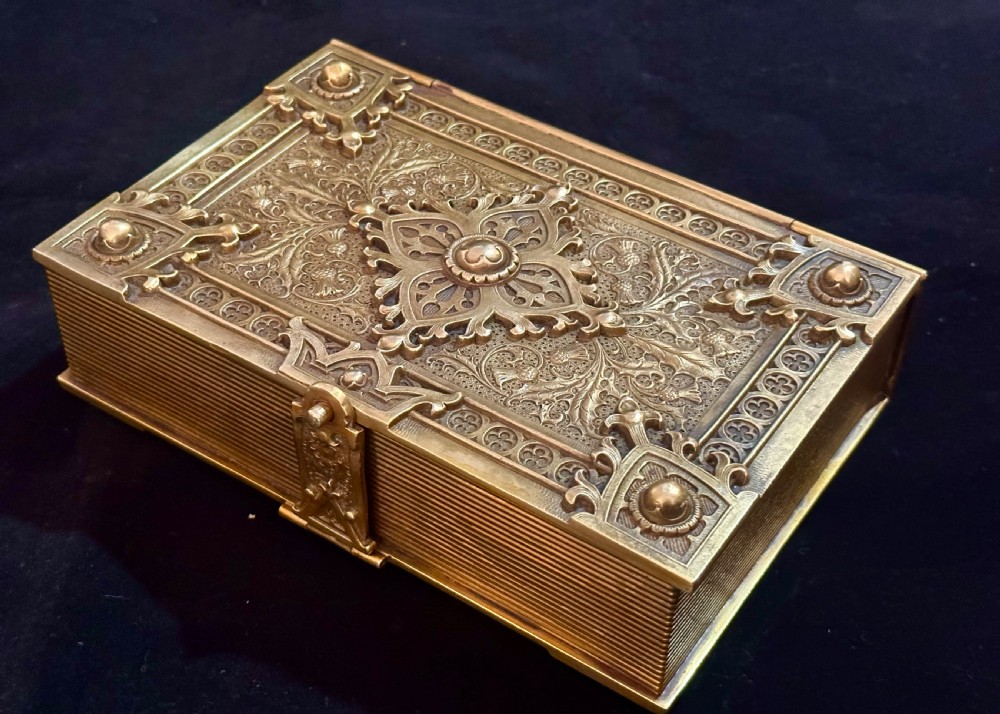Scottish Gilt Metal Cigar Box