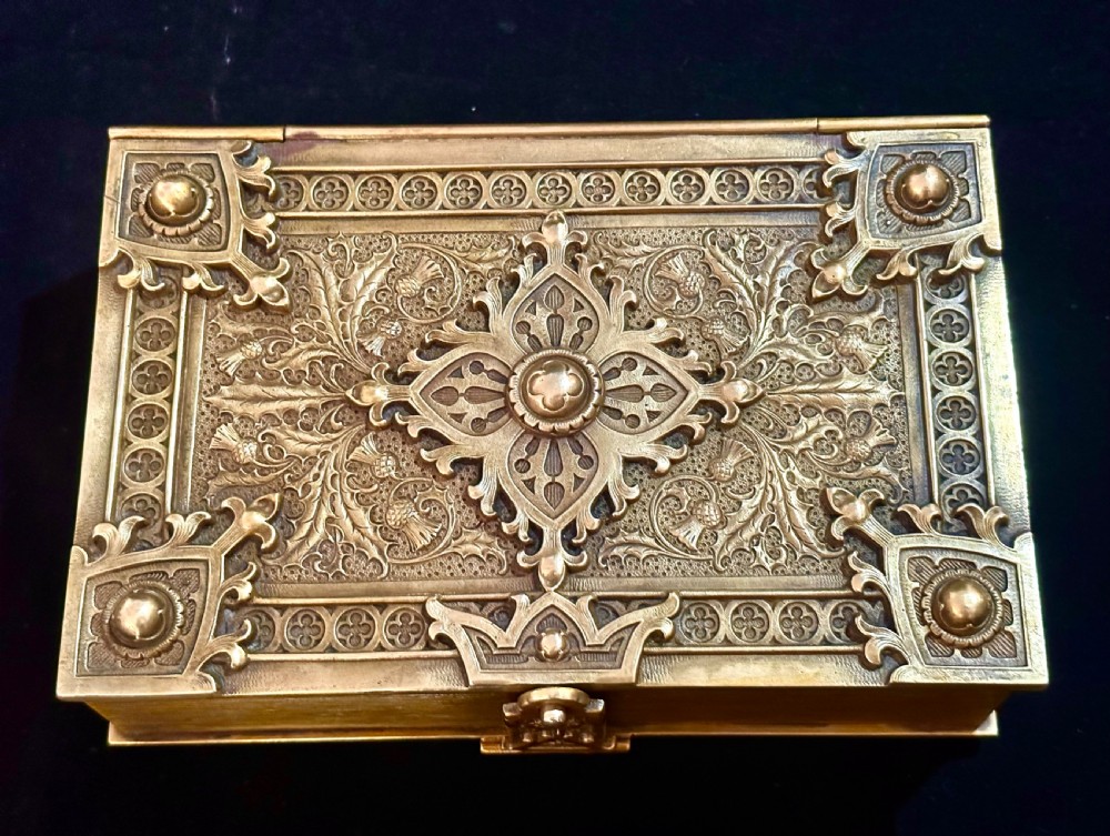 Scottish Gilt Metal Cigar Box View III