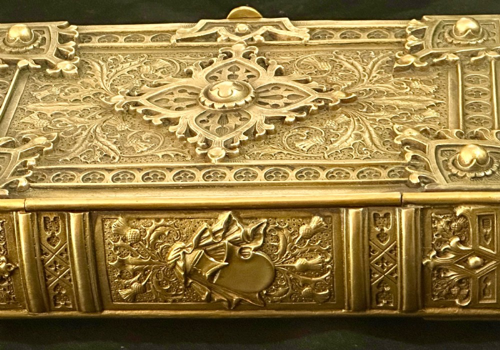 Scottish Gilt Metal Cigar Box View VIII