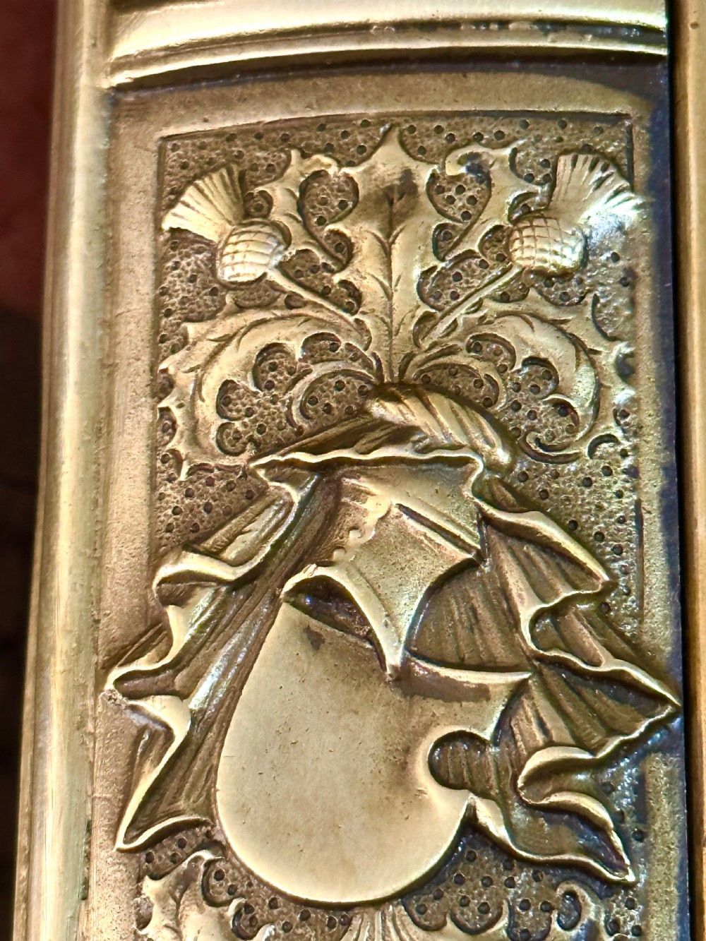 Scottish Gilt Metal Cigar Box View IX