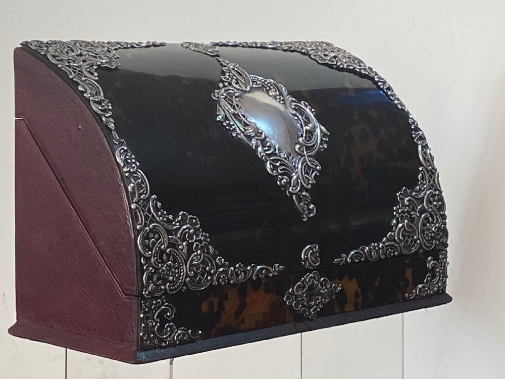 Stationery Box in Silver Mounted Tortoiseshell  View IV