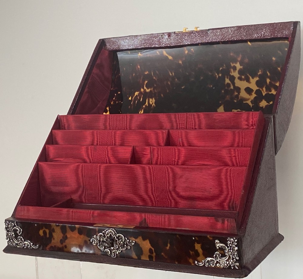 Stationery Box in Silver Mounted Tortoiseshell  View VIII