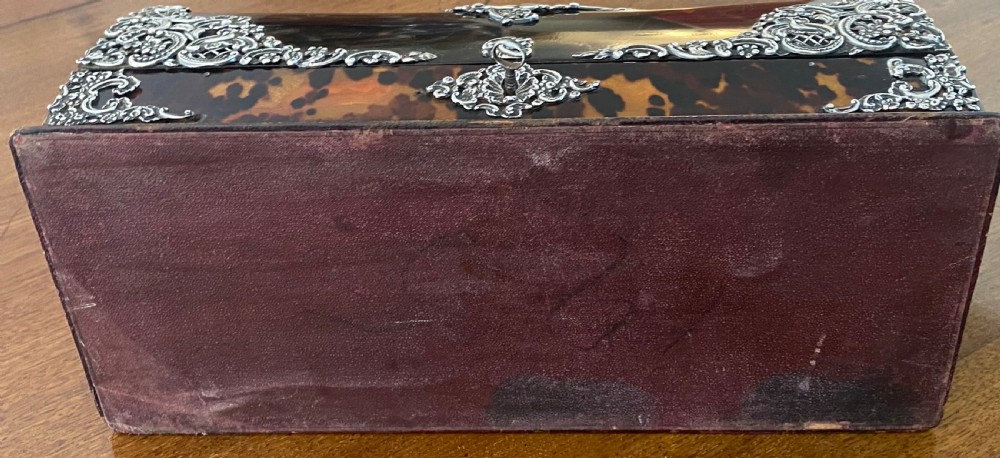 Stationery Box in Silver Mounted Tortoiseshell  View XII