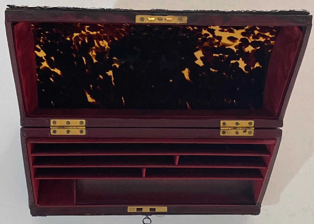 Stationery Box in Silver Mounted Tortoiseshell  View XIII