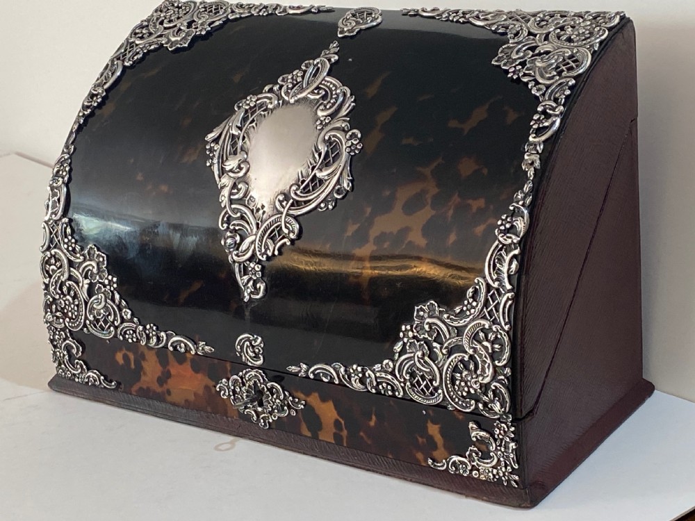 Stationery Box in Silver Mounted Tortoiseshell  View XIV