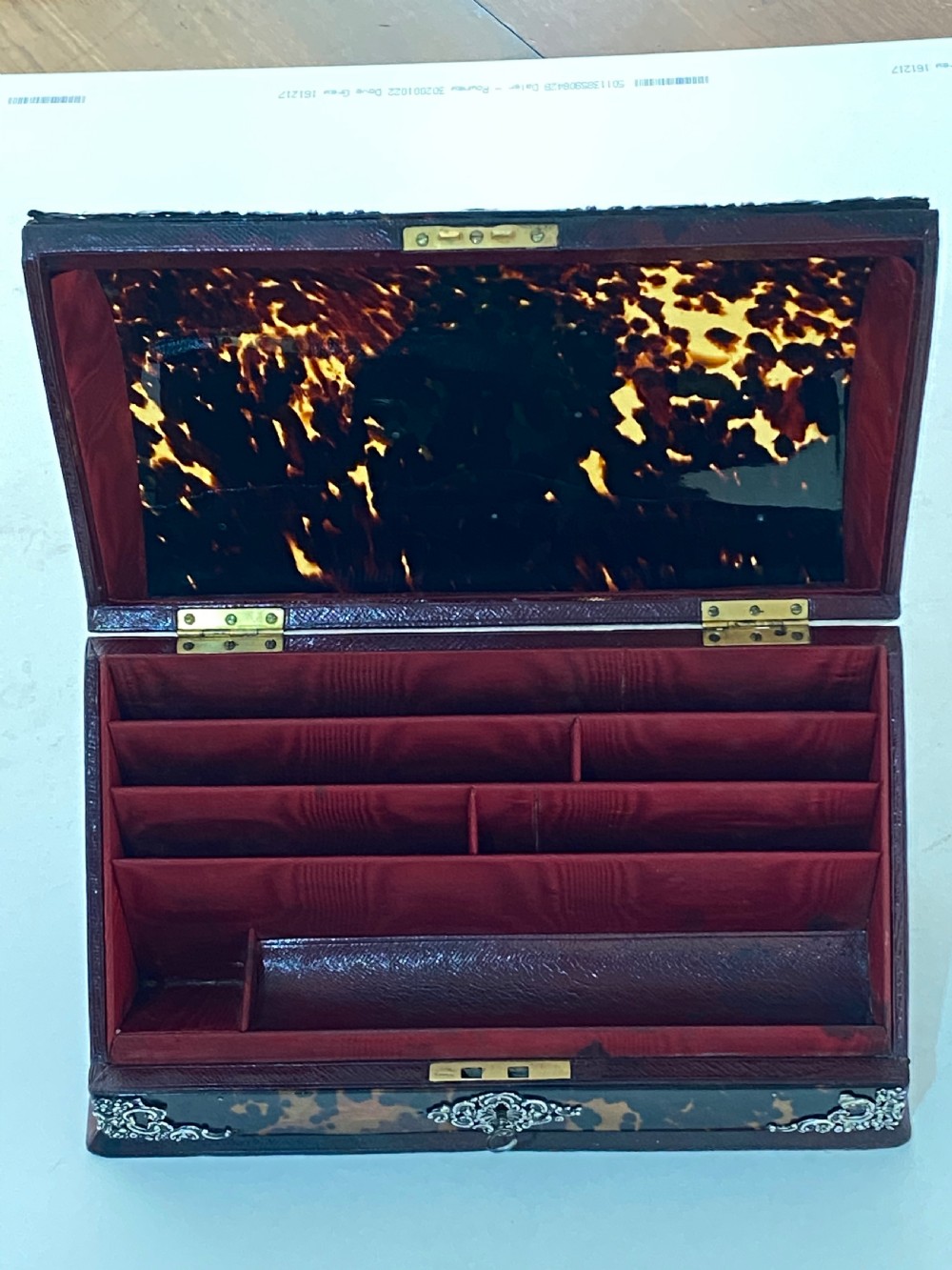 Stationery Box in Silver Mounted Tortoiseshell  View XVII