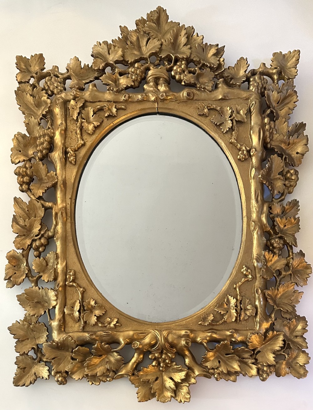 Florentine Mirror with Grape and Vine Design 