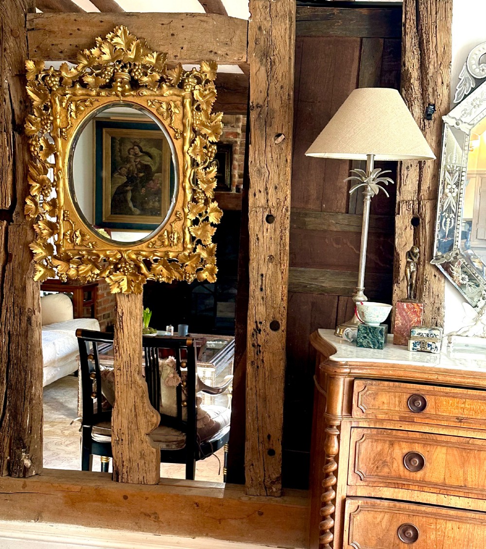 Florentine Mirror with Grape and Vine Design  View III