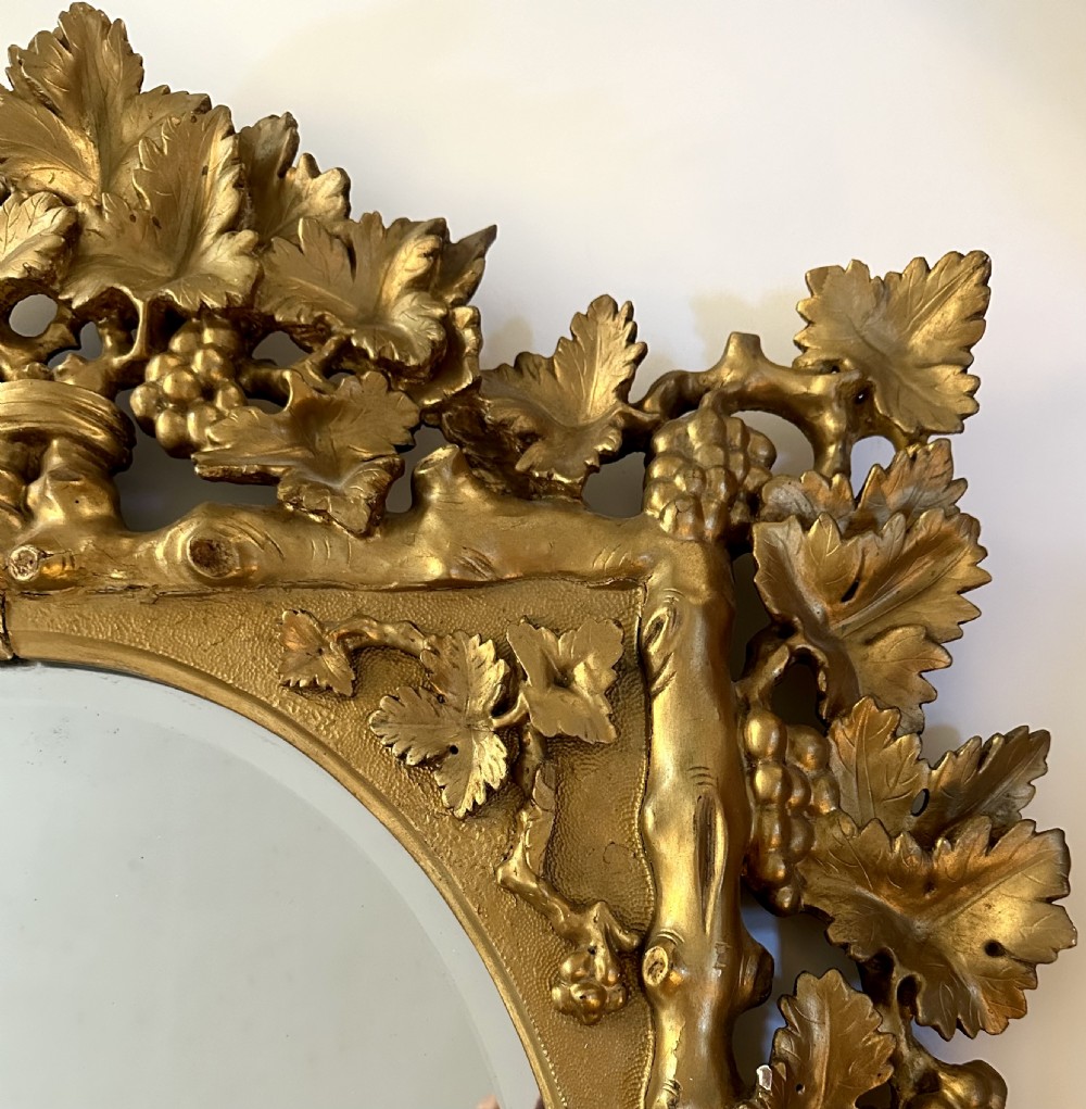 Florentine Mirror with Grape and Vine Design  View X