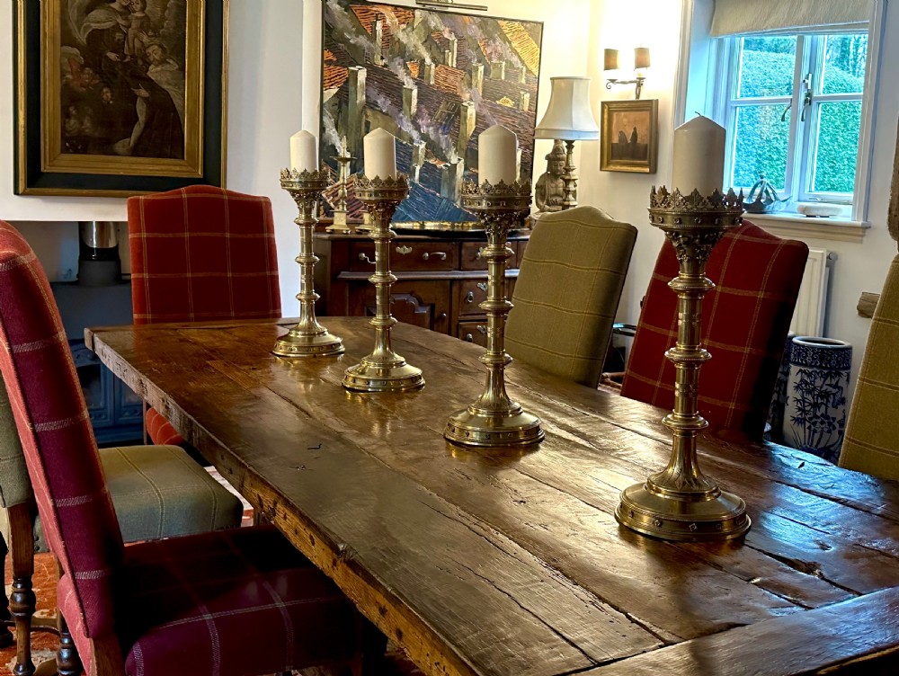 Set of Four Gothic Revival Candlesticks View VIII