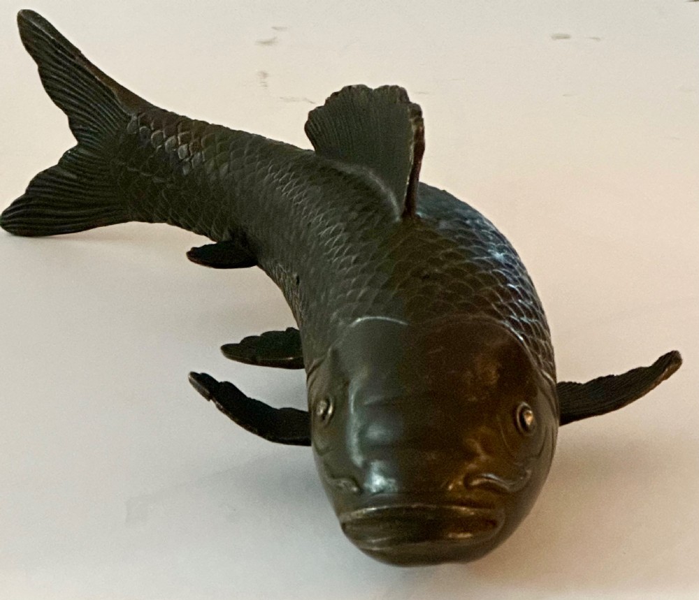 Japanese Meiji period Bronze Carp 