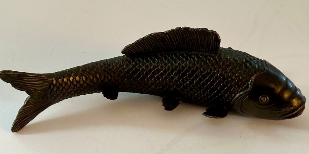 Japanese Meiji period Bronze Carp  View II