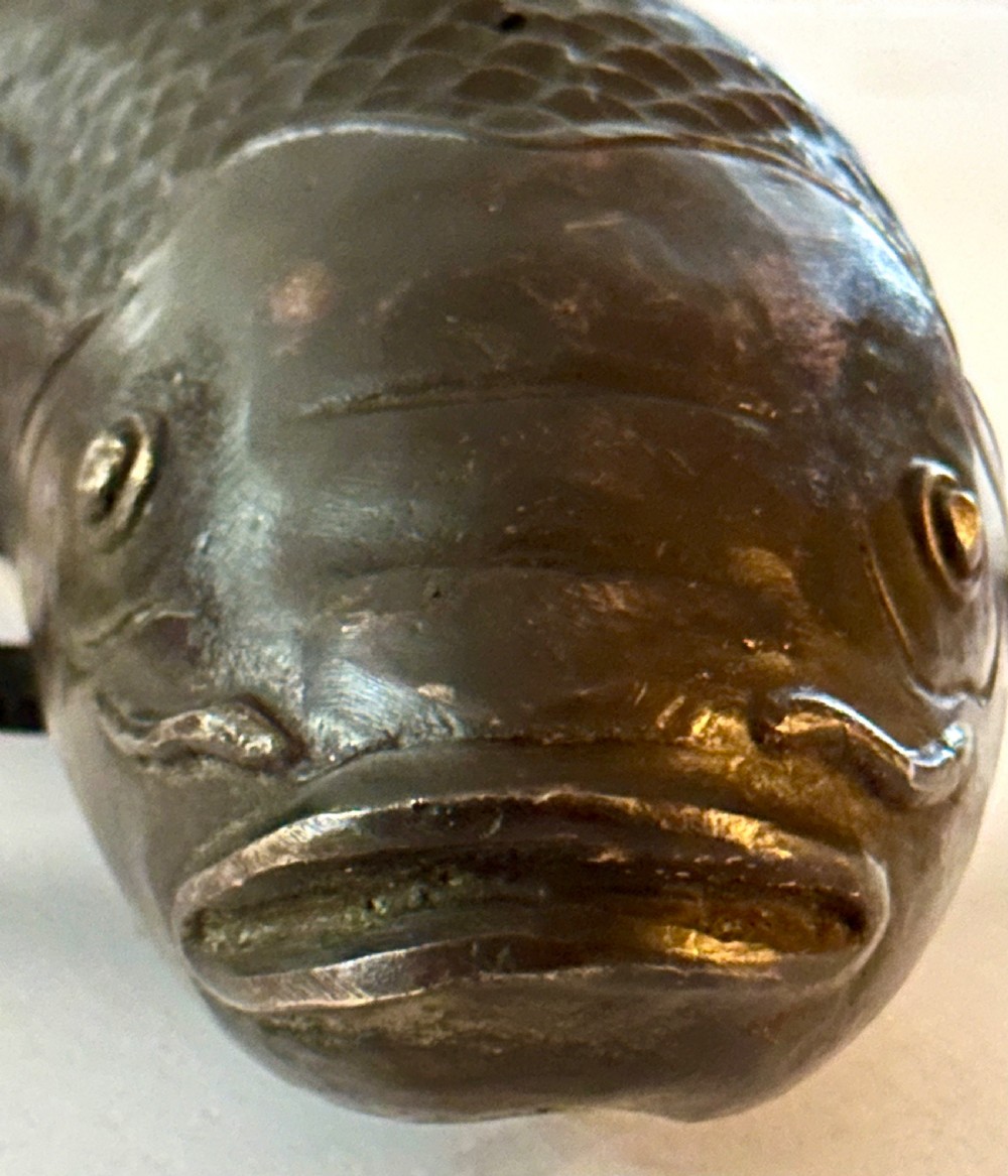 Japanese Meiji period Bronze Carp  View V