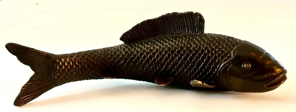 Japanese Meiji period Bronze Carp  View VI