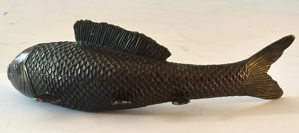 Japanese Meiji period Bronze Carp  View VII