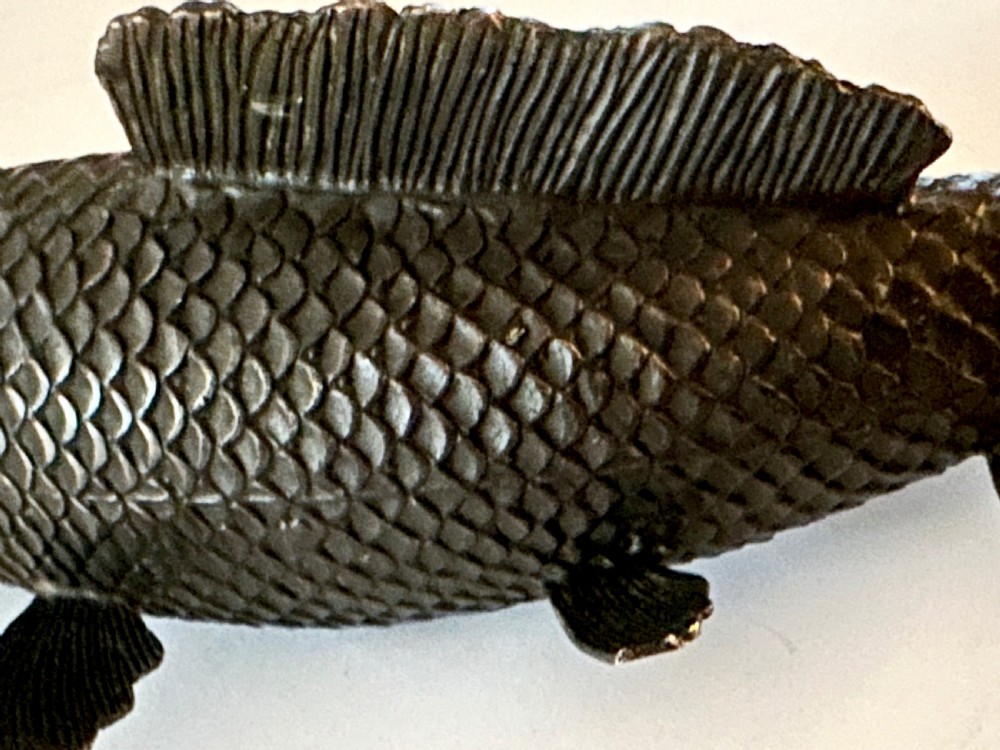 Japanese Meiji period Bronze Carp  View IX