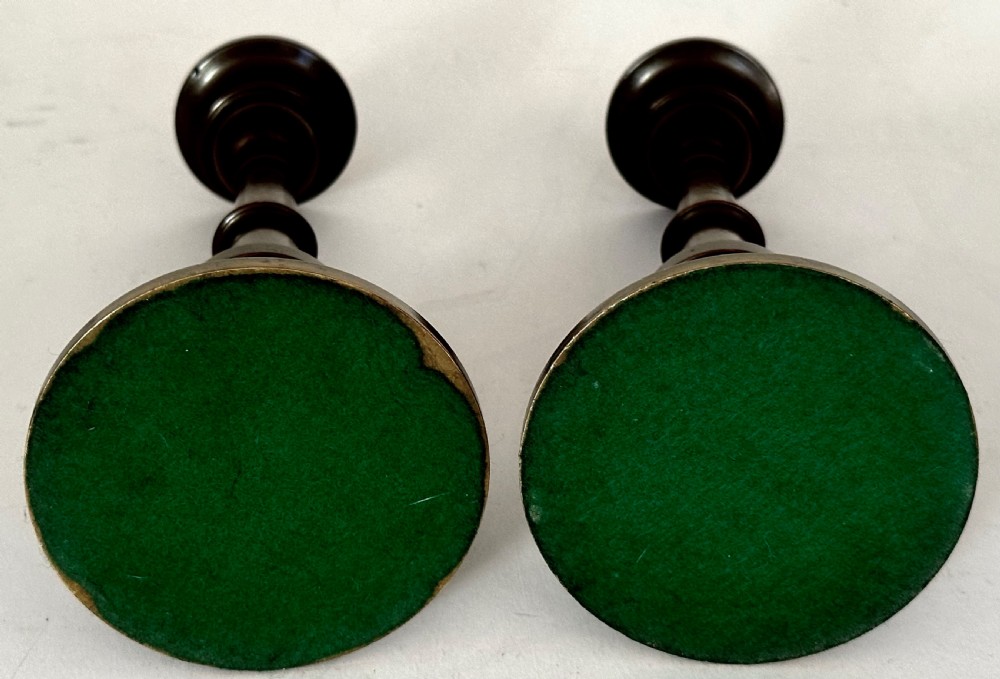 Pair of Bronze Candlesticks View III