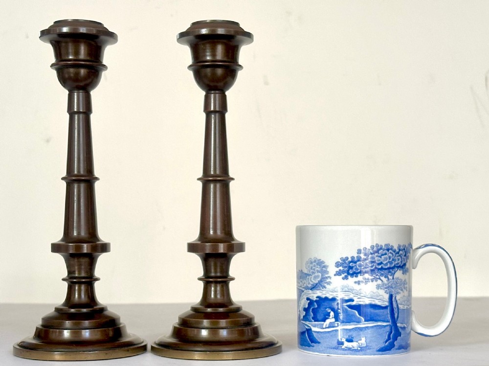 Pair of Bronze Candlesticks View VI