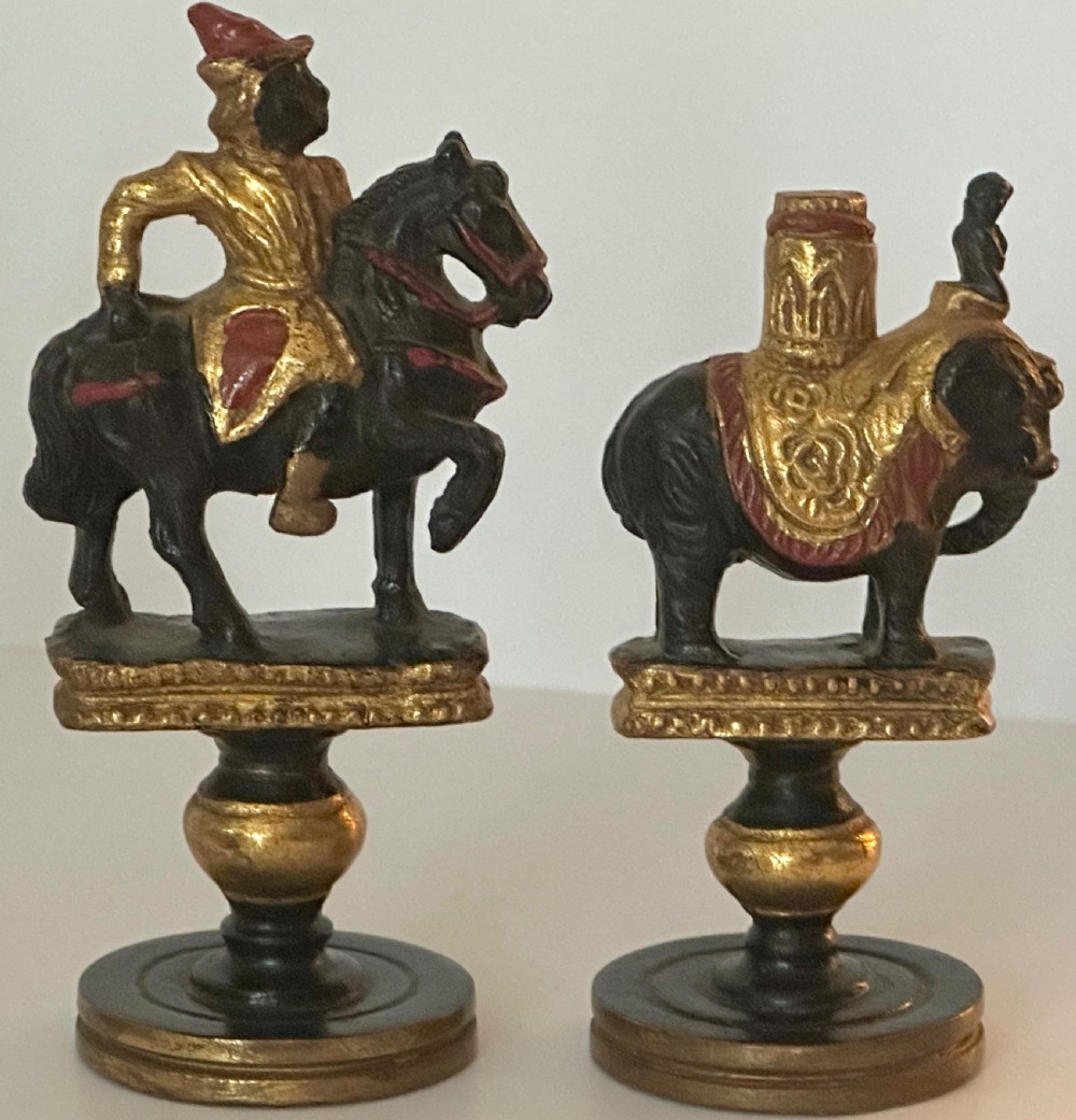 Italian Carved Wood Chess Set View IX