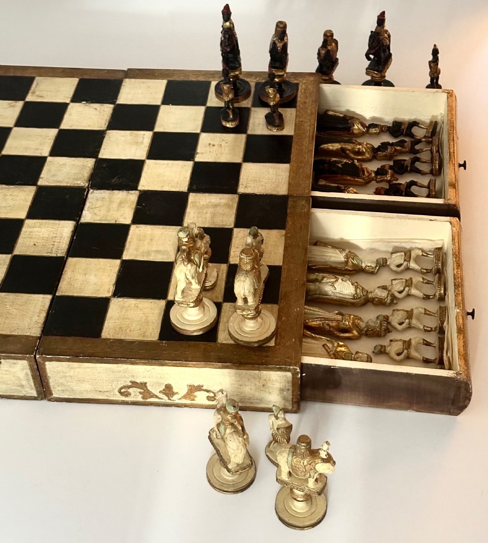 Italian Carved Wood Chess Set View XVI