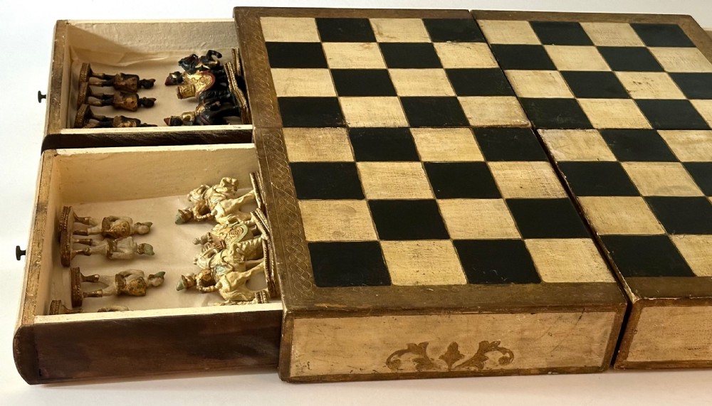 Italian Carved Wood Chess Set View XX