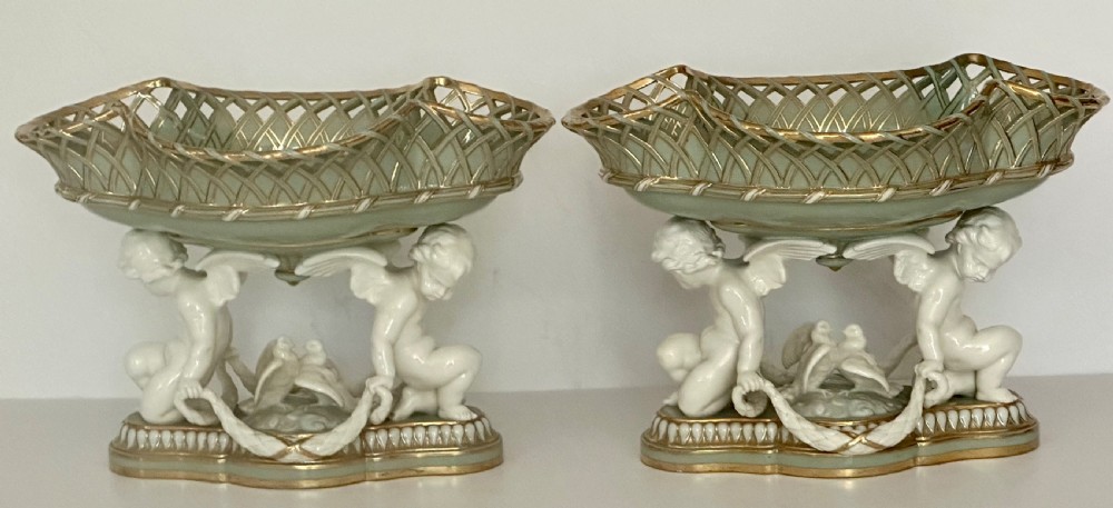 Pair of Minton Porcelain Table Garniture