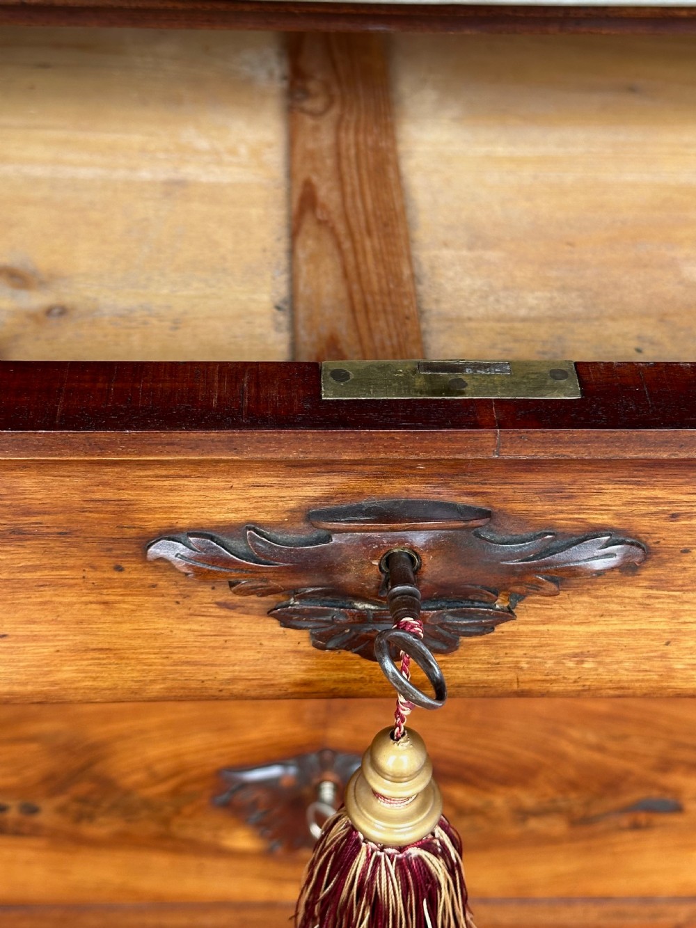 French Walnut Chest of Drawers with Marble Top View IX