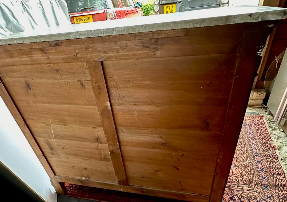 French Walnut Chest of Drawers with Marble Top View XI