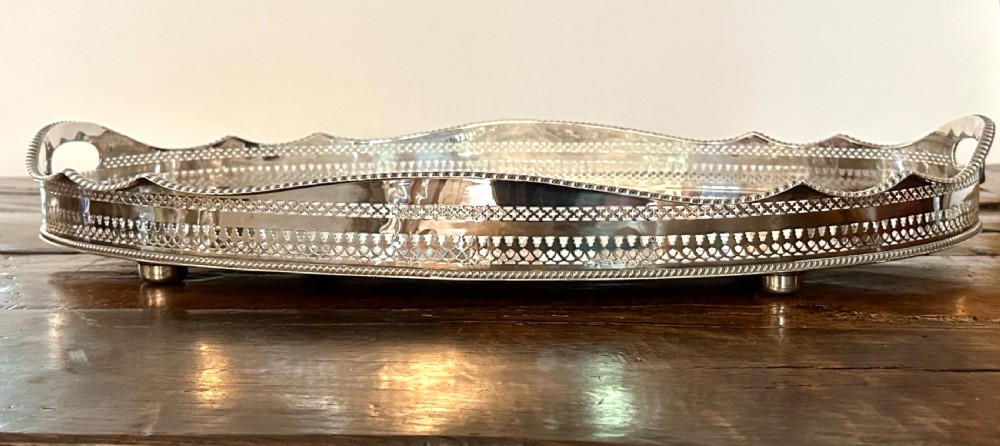 Large Silver Plated Gallery Tray View III