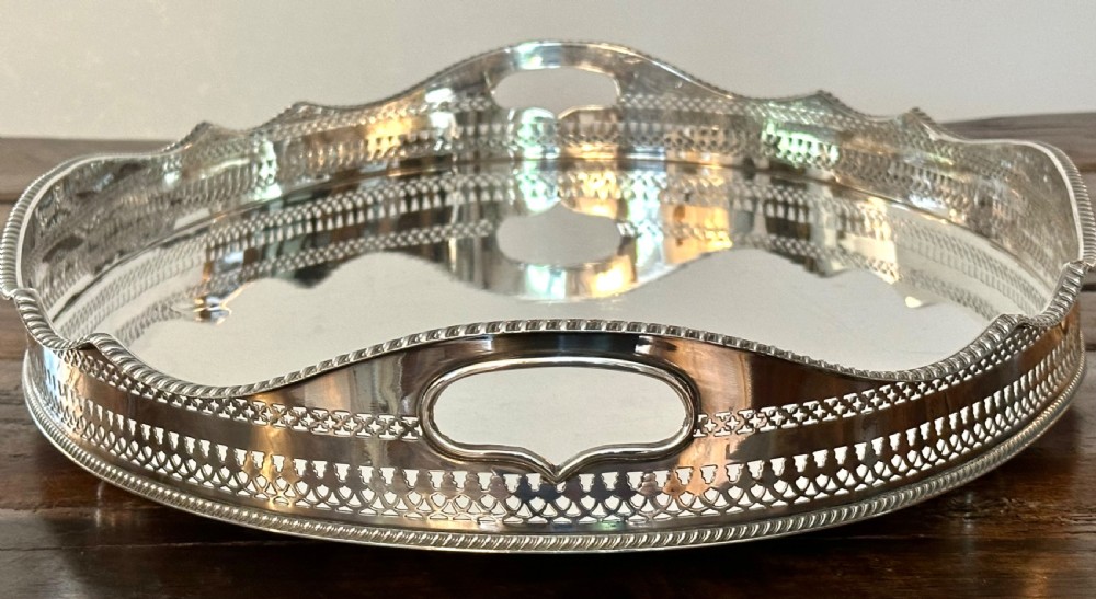 Large Silver Plated Gallery Tray View VII