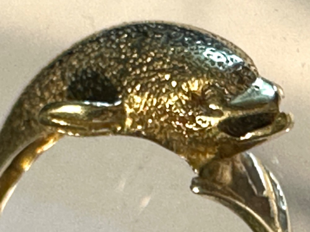 Gold Ring in the Form of a Dolphin View V