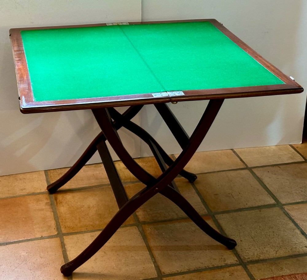 Mahogany Folding Campaign Table View III