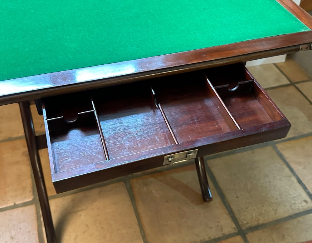 Mahogany Folding Campaign Table View V