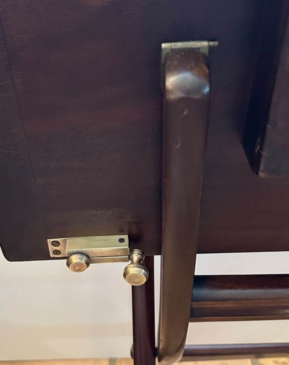 Mahogany Folding Campaign Table View VII