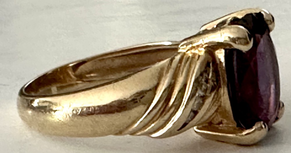 Amethyst and Diamond Ring View V