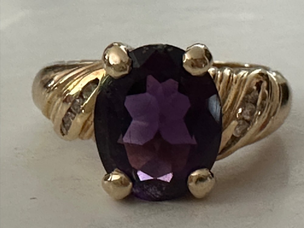 Amethyst and Diamond Ring View IX