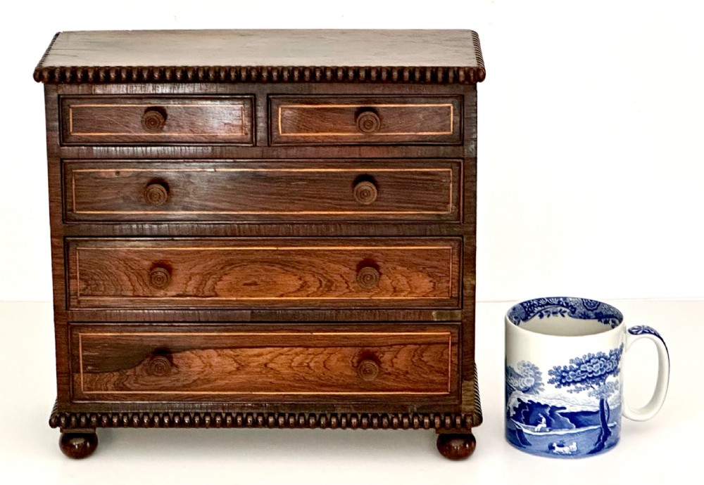 Apprentice Miniature Rosewood Chest of Drawers
 View II