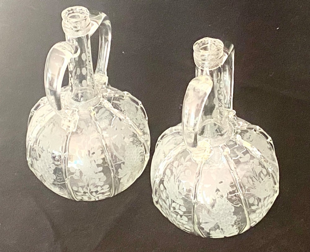 Pair of 18th Century Dutch Wine Flasks View II
