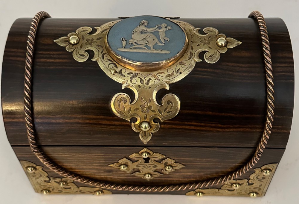 Coromandel Domed Casket with Brass Decoration  View III