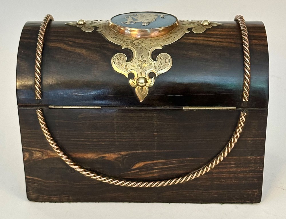 Coromandel Domed Casket with Brass Decoration  View V